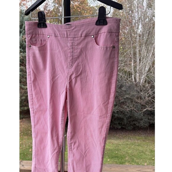 Mario Serrani Italy Comfort Stretch Cuff Capri Pink/White Size Medium Like New - Picture 3 of 16
